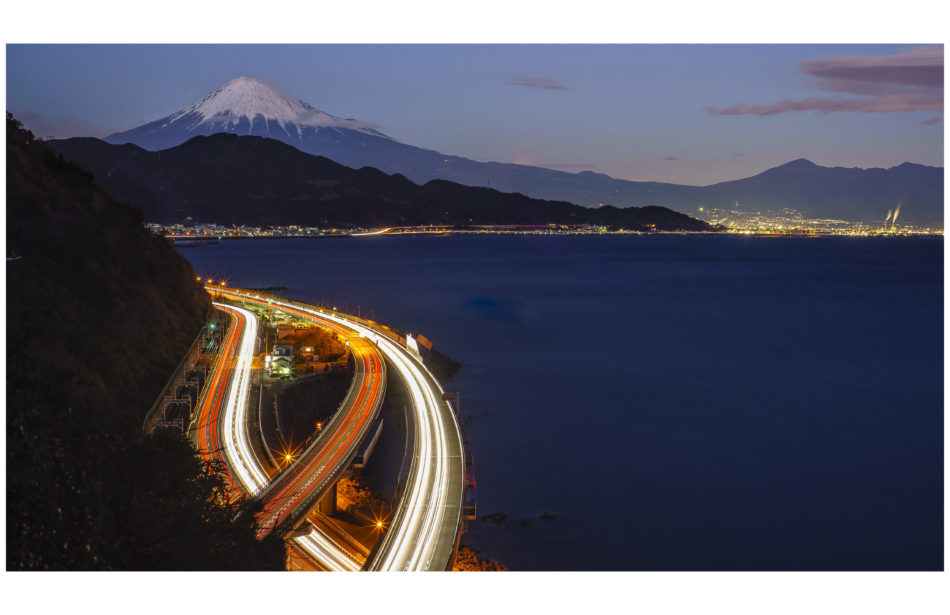 Mt Mount Fuji Satta Pass Yui Shizuoka Tomei Expressway 富士山　薩埵峠　東名　夜景　唯一　静岡県