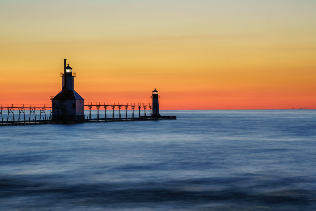 St. Joseph Benton Harbor Michigan Lighthouse Lake Michigan Great Lakes